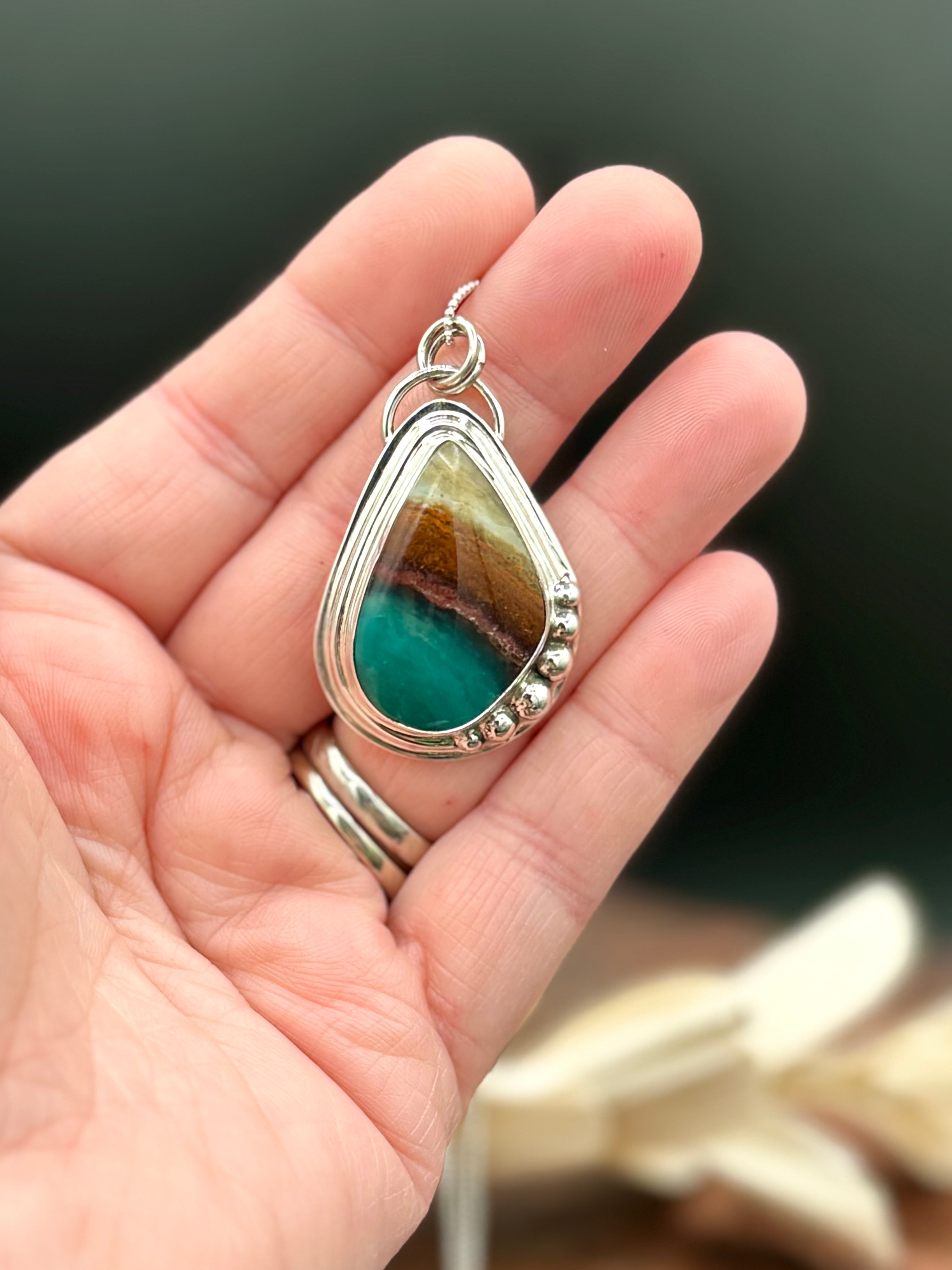 Indonesian Opalized Wood outlet Pendant