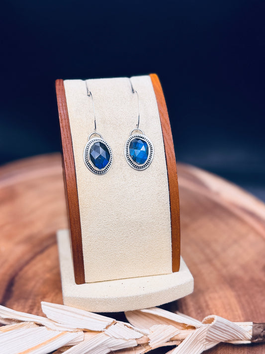 Blue Flash Labradorite Earrings