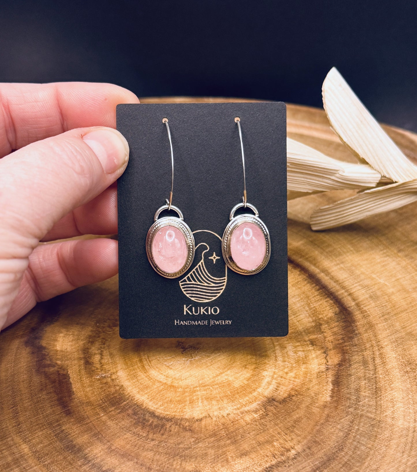 Pink Morganite Sterling Silver Earrings