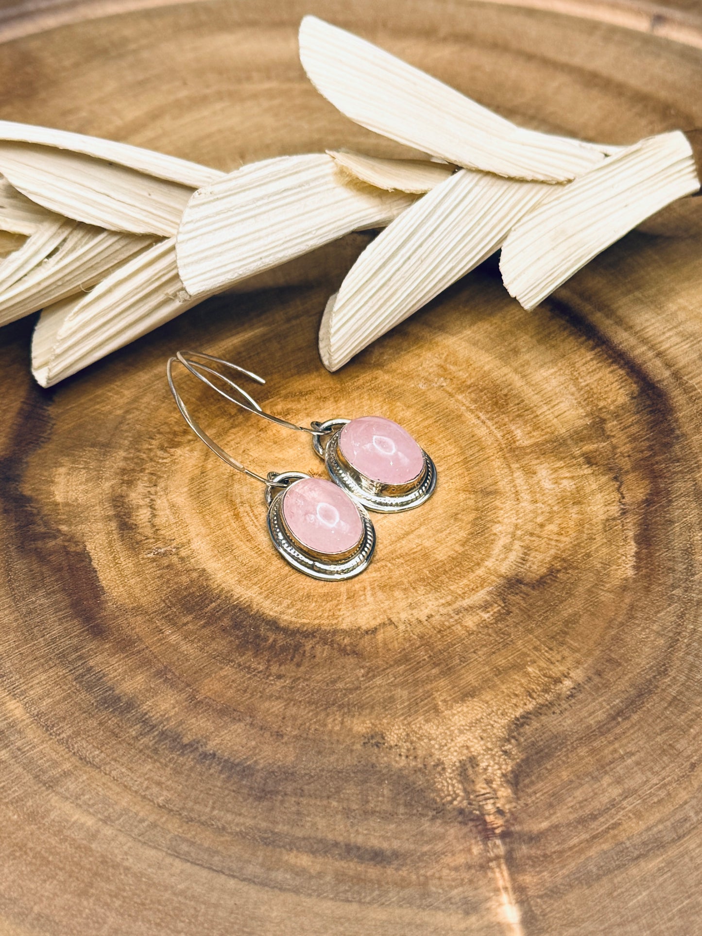 Pink Morganite Sterling Silver Earrings