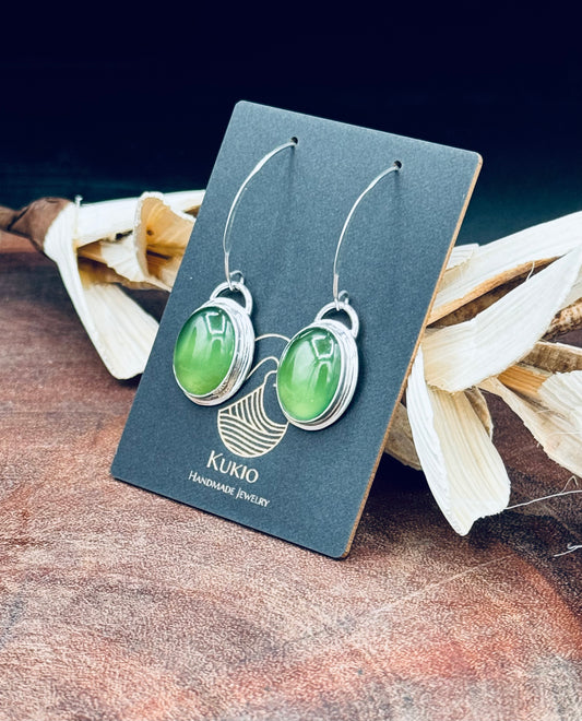 Sterling Silver Serpentine Dangle Earrings