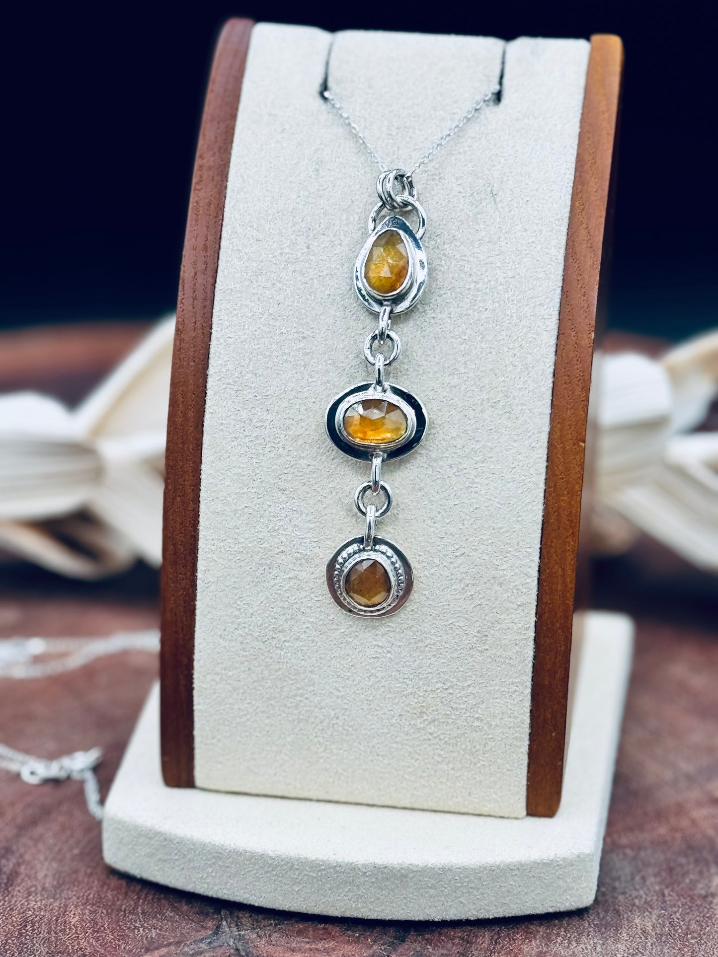 Yellow Sapphire Sterling Silver Pendant