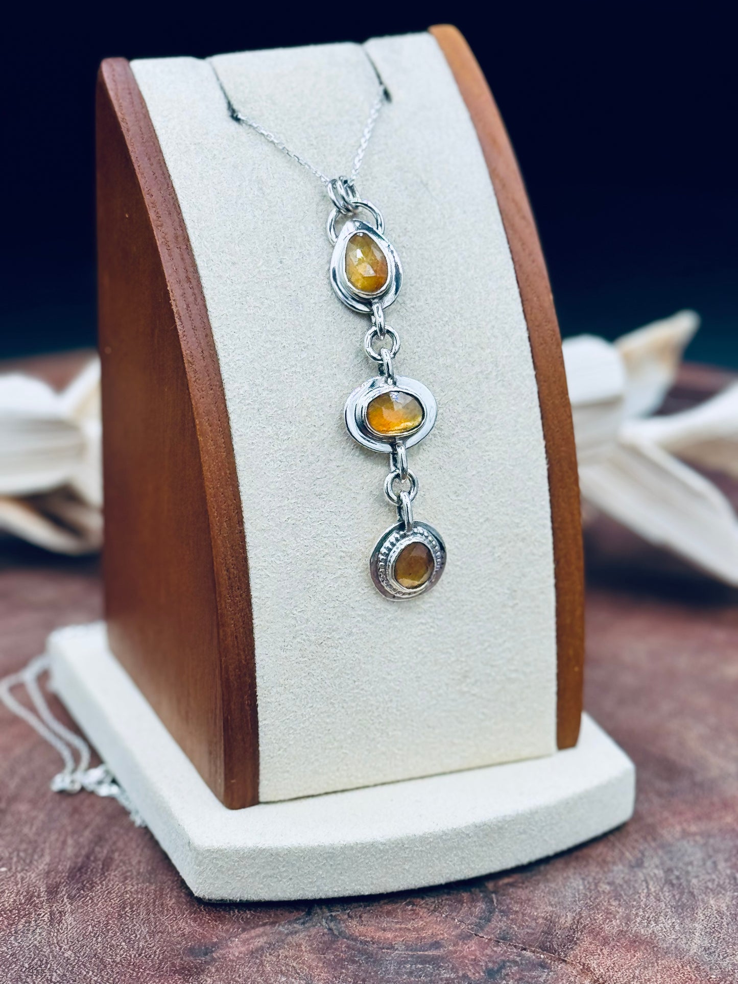 Yellow Sapphire Sterling Silver Pendant