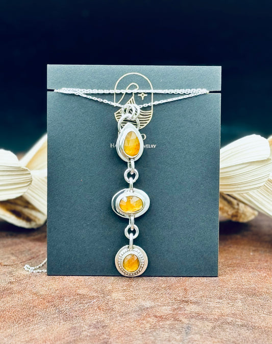 Yellow Sapphire Sterling Silver Pendant