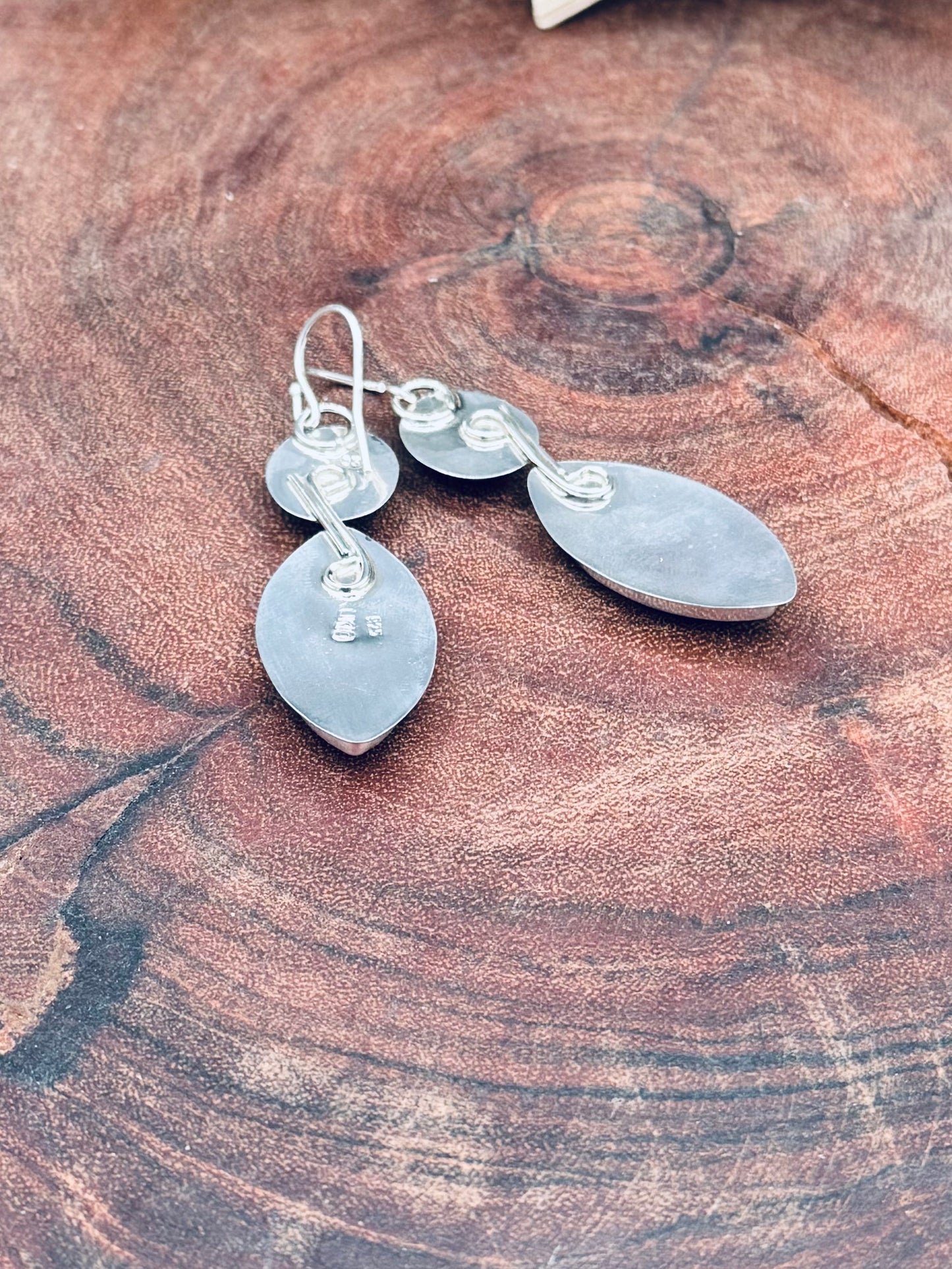 Montana Agate and Aqua Kyanite Sterling Silver Earrings