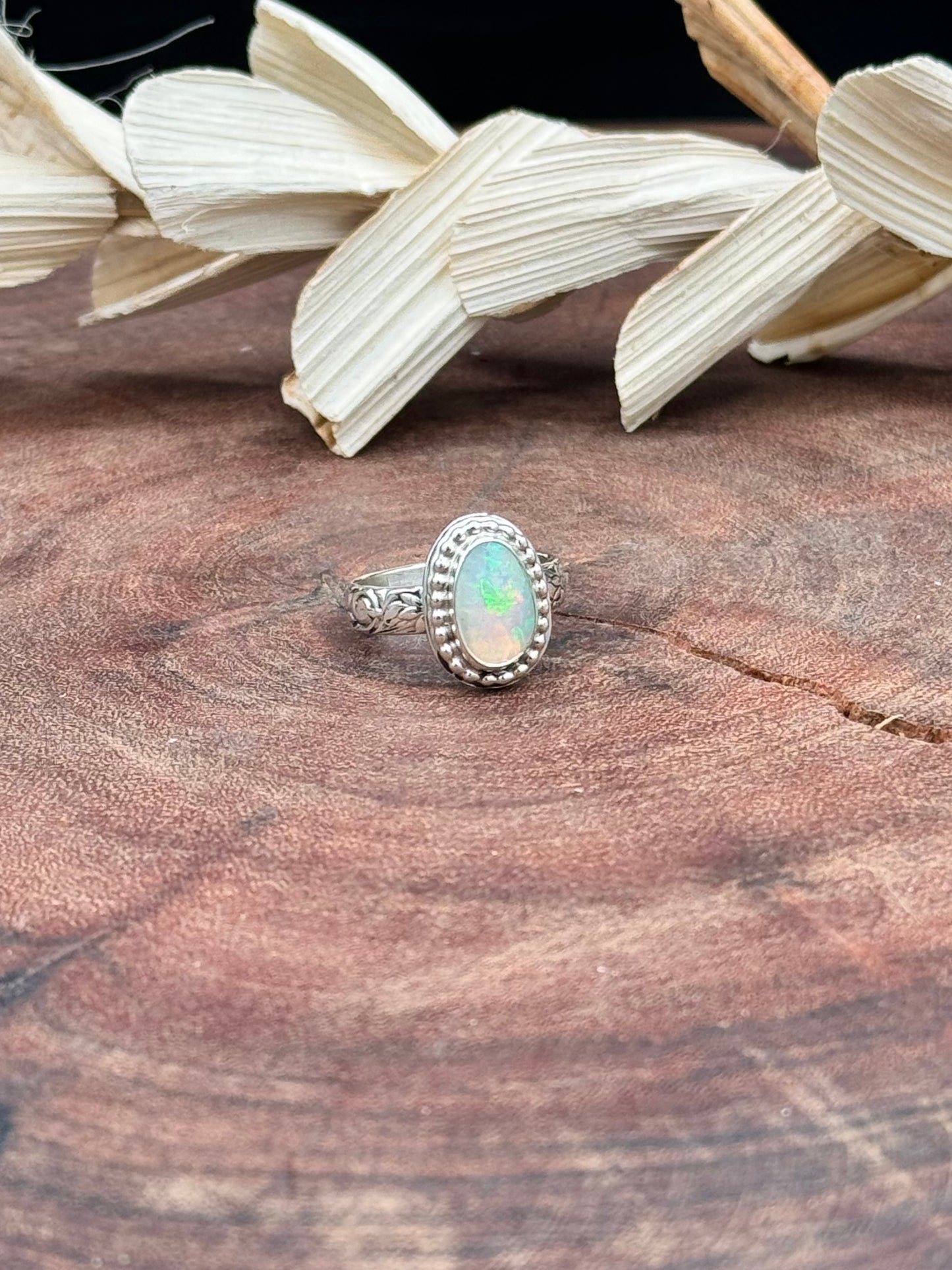 Reserved for Sandy-Sterling Silver Welo Opal Ring