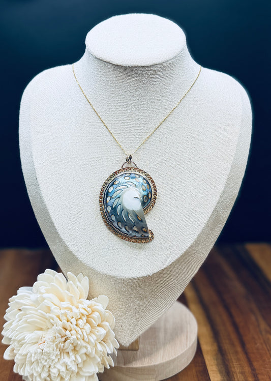 Gold-Fill Nautilus Shell Pendant