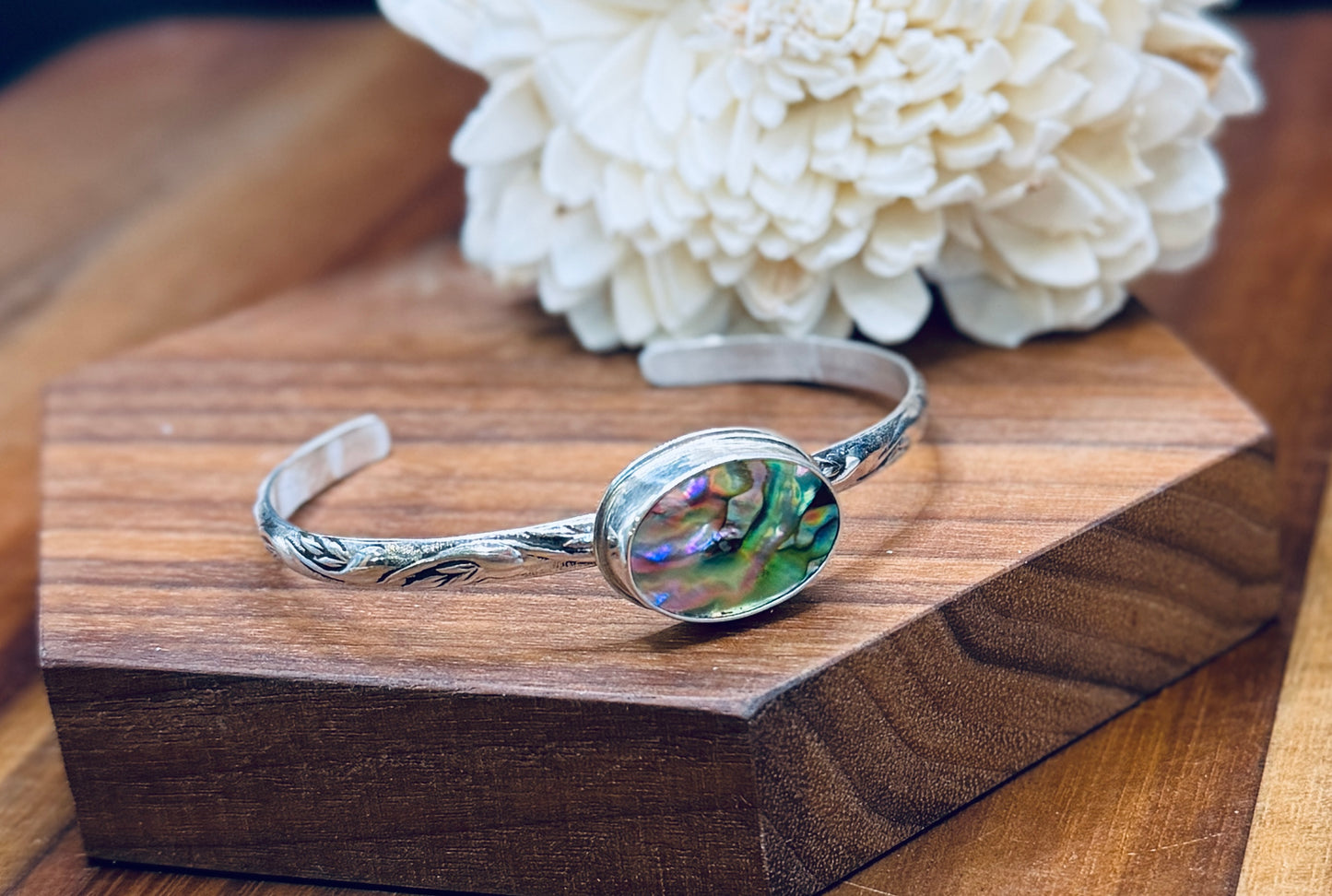 Sterling Silver Abalone Cuff