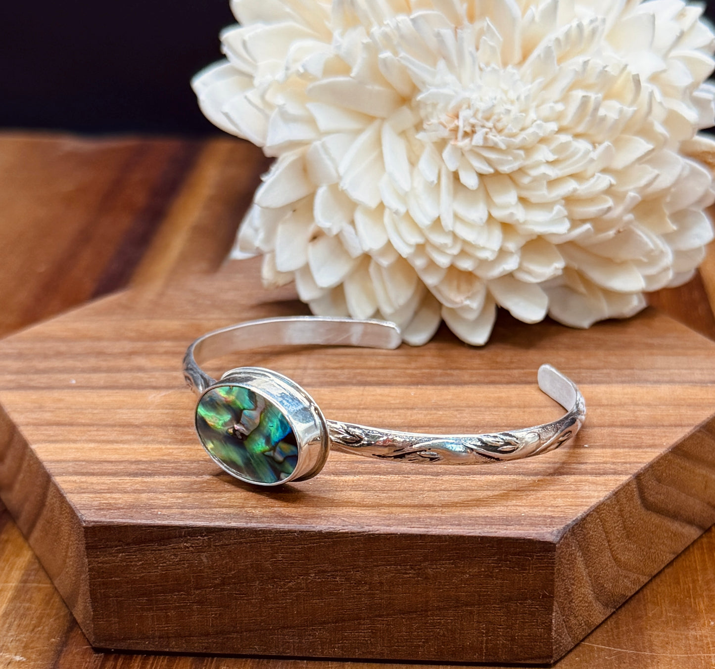 Sterling Silver Abalone Cuff
