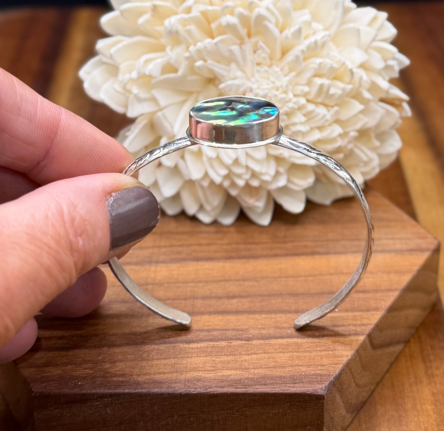 Sterling Silver Abalone Cuff