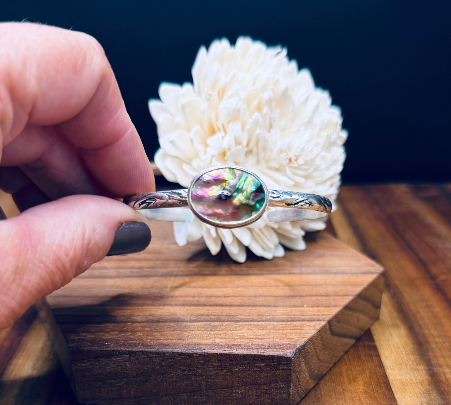 Sterling Silver Abalone Cuff