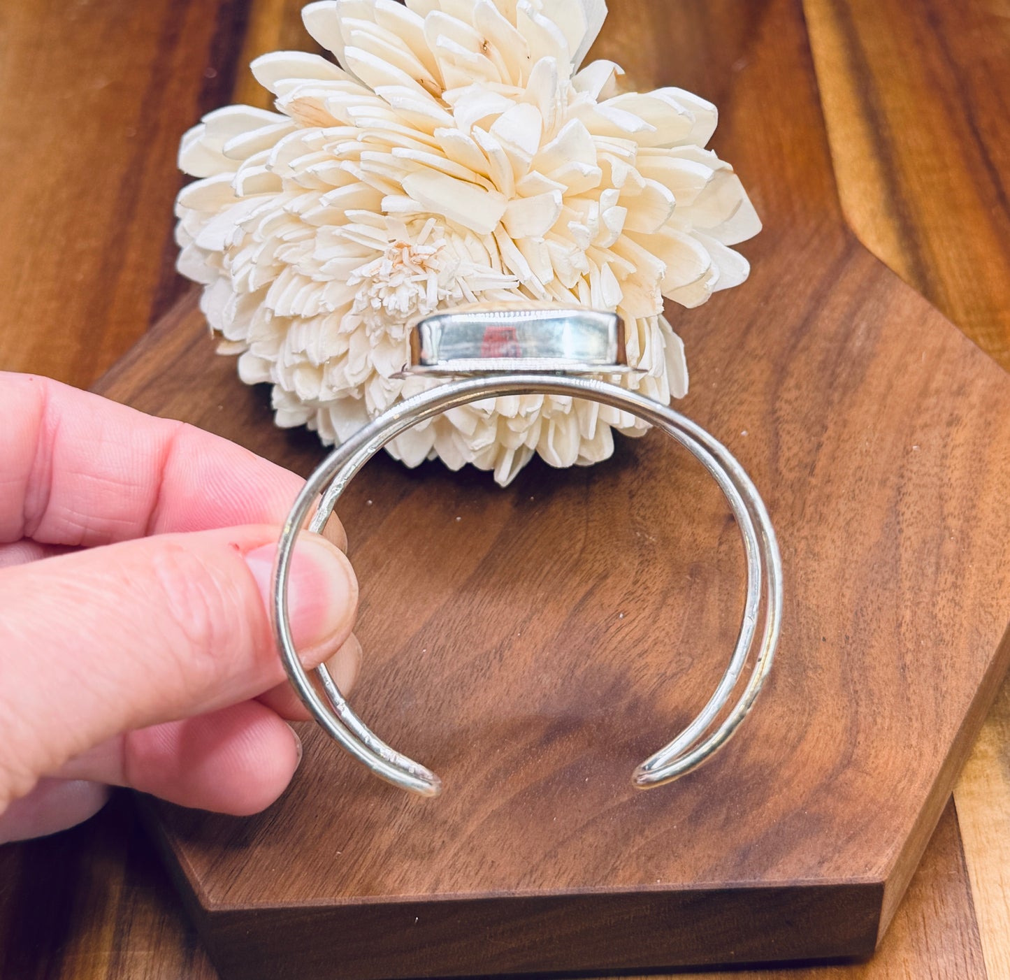 Fossilized Coral Sterling Silver Cuff Bracelet – One of a Kind