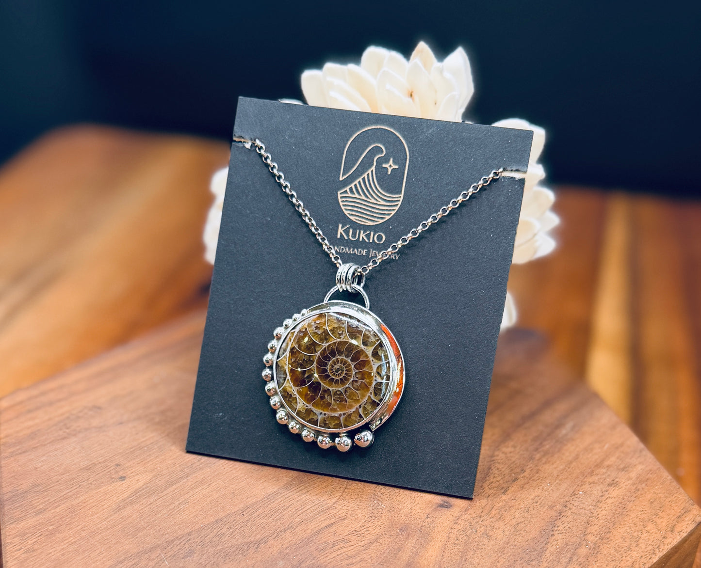 Sterling Silver Ammonite Pendant