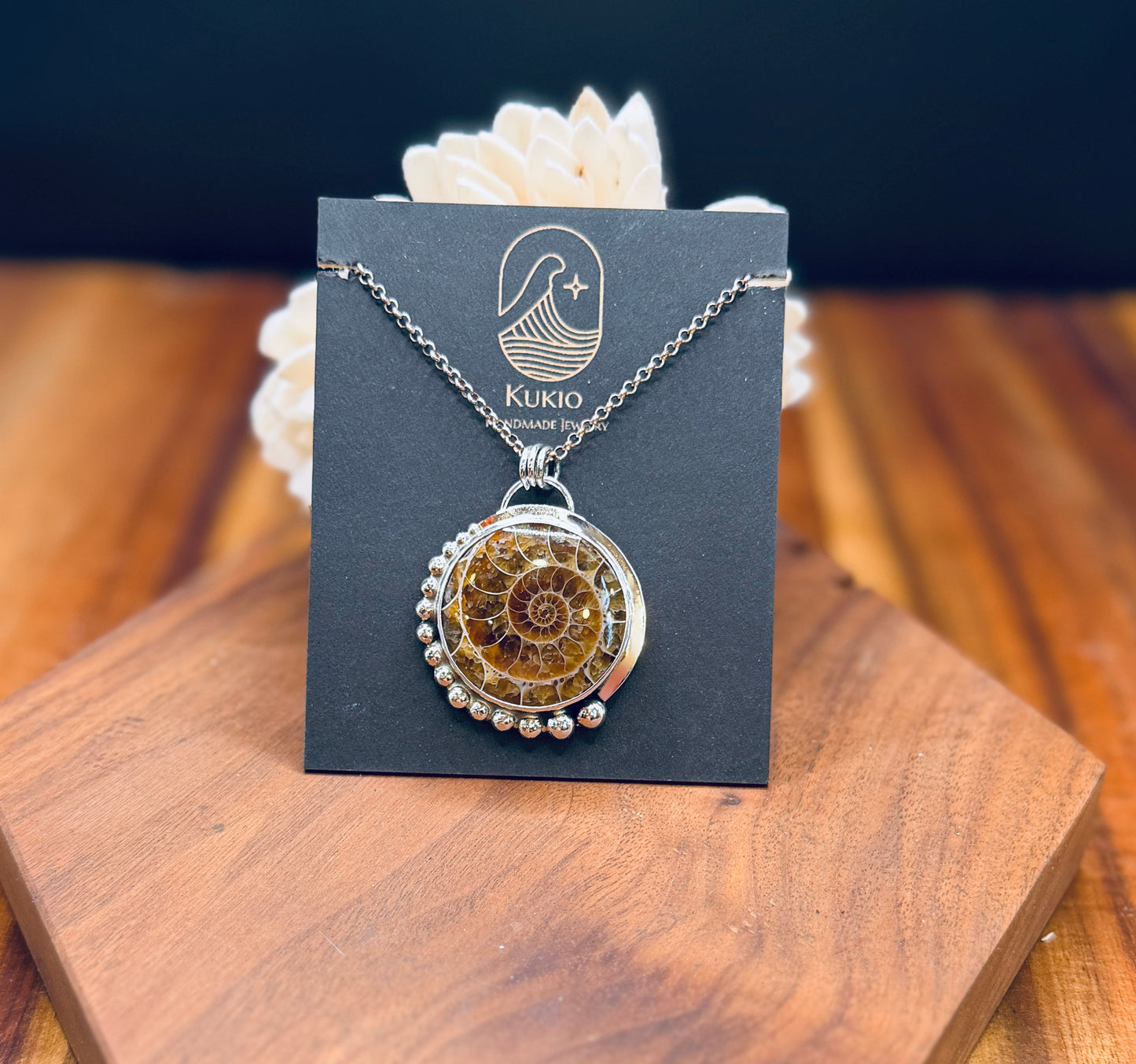 Sterling Silver Ammonite Pendant