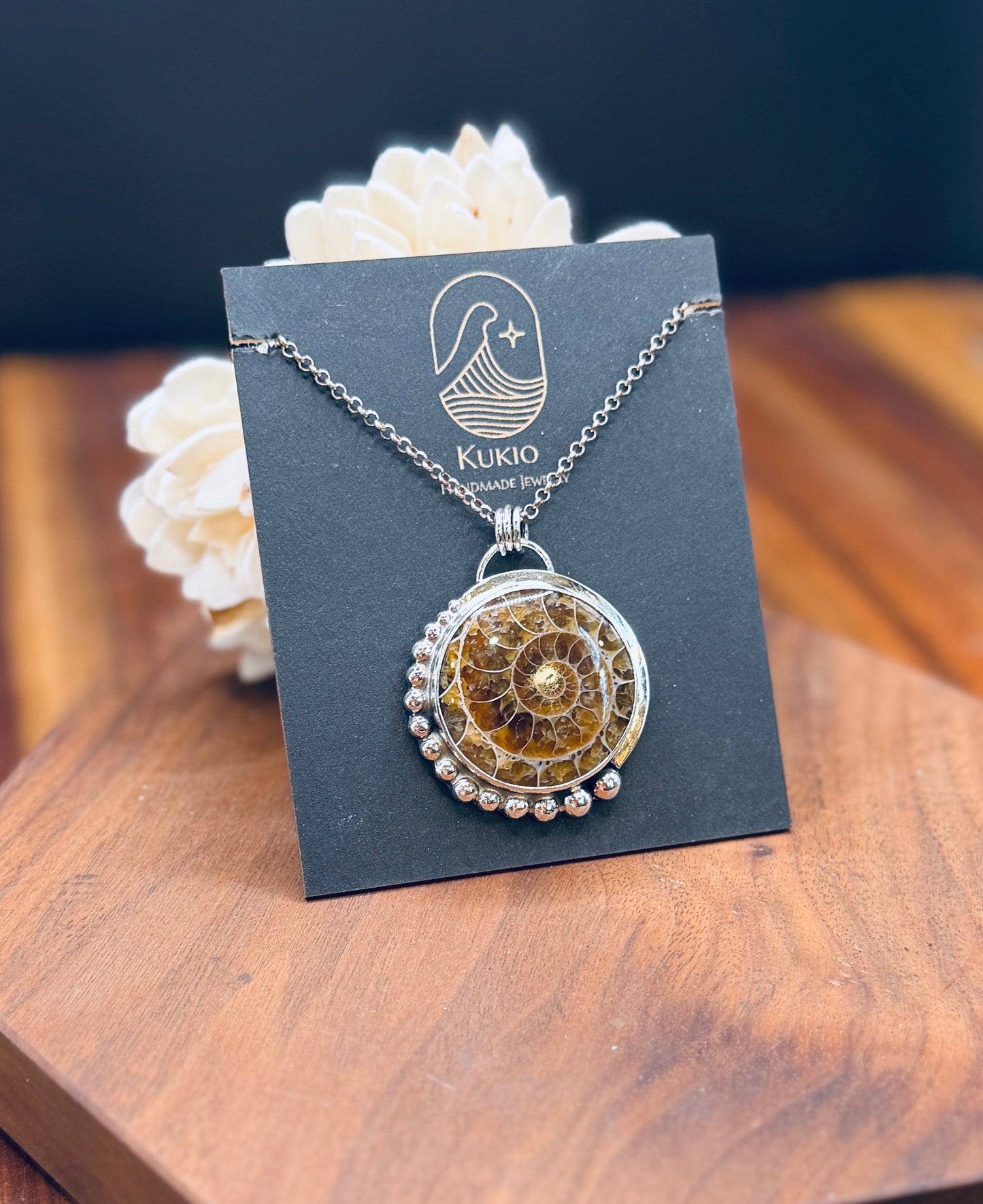 Sterling Silver Ammonite Pendant