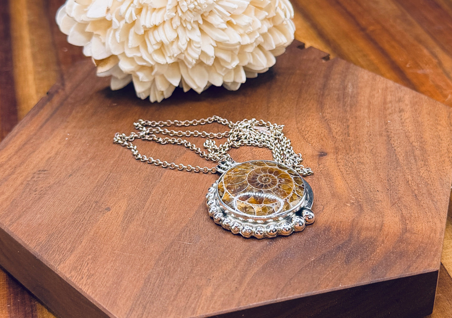 Sterling Silver Ammonite Pendant