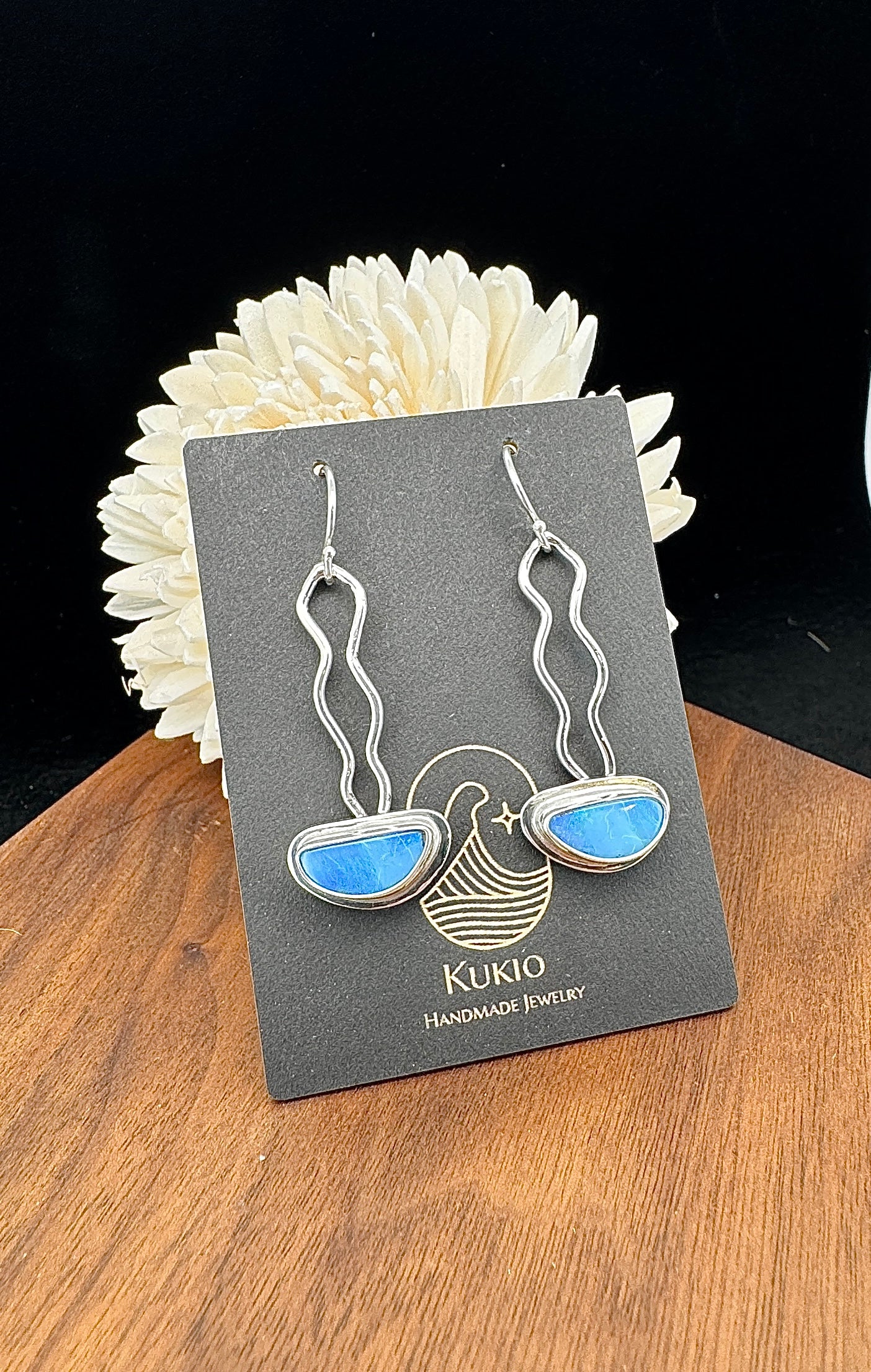 Sterling Silver Australian Opal Earrings