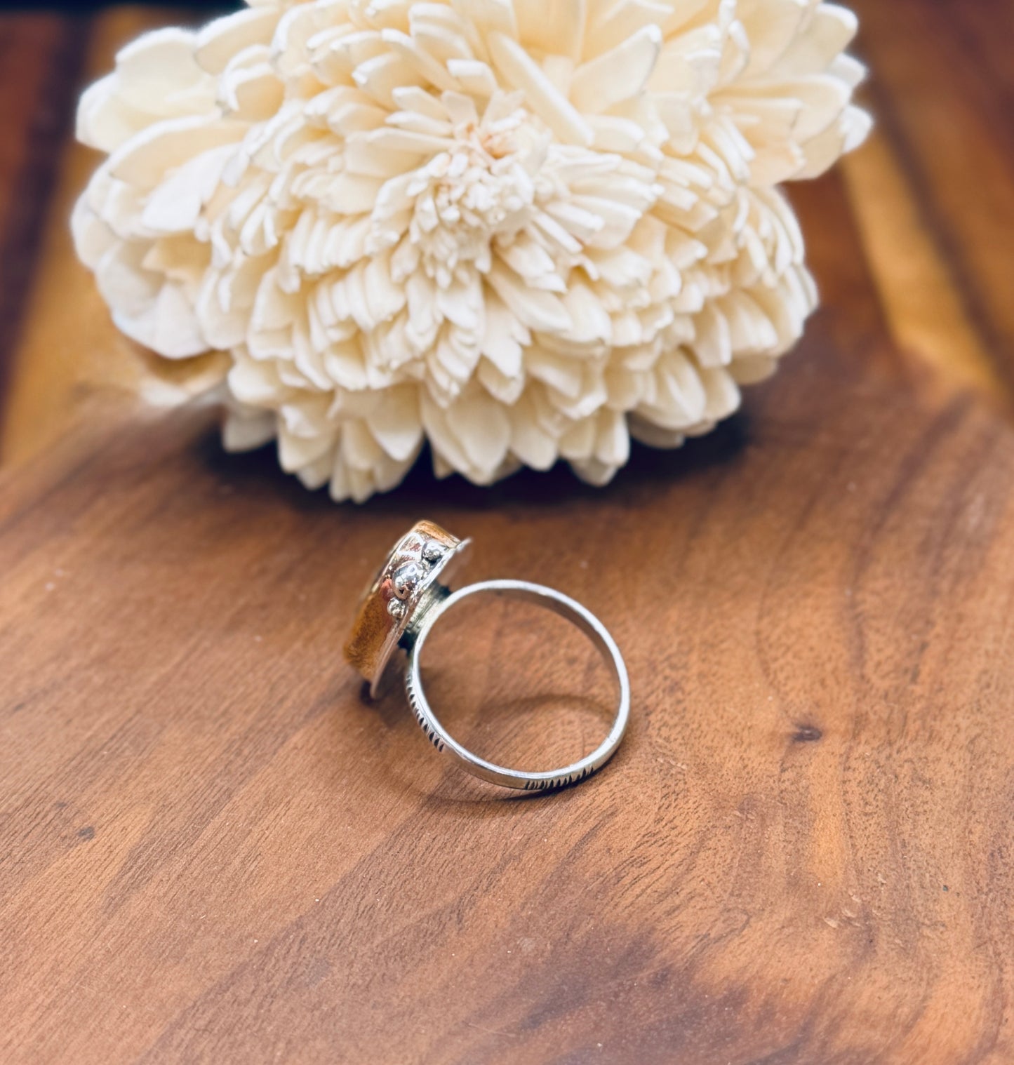 Bella Vista Plume Agate Doublet Ring