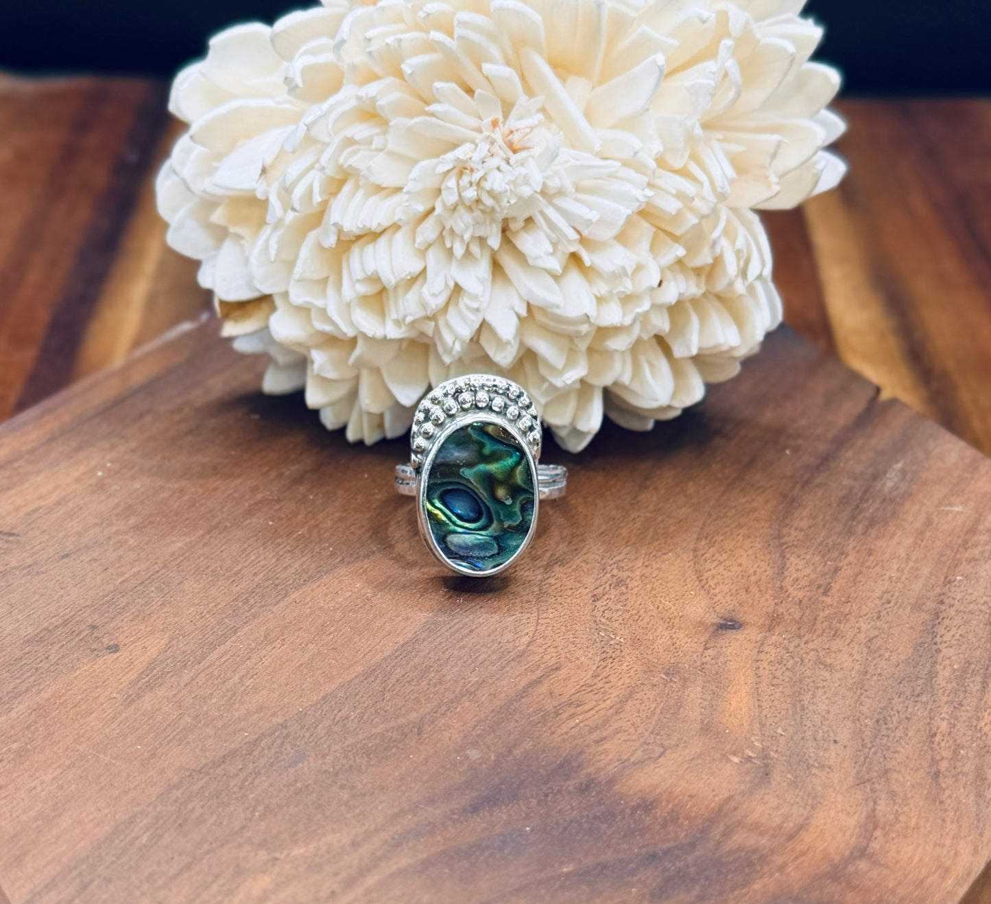 Sterling Silver Abalone Ring