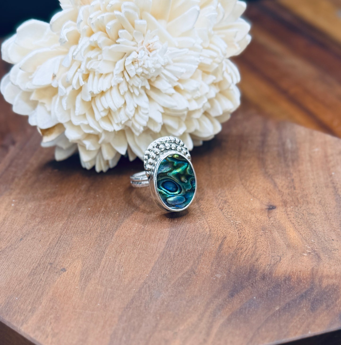 Sterling Silver Abalone Ring