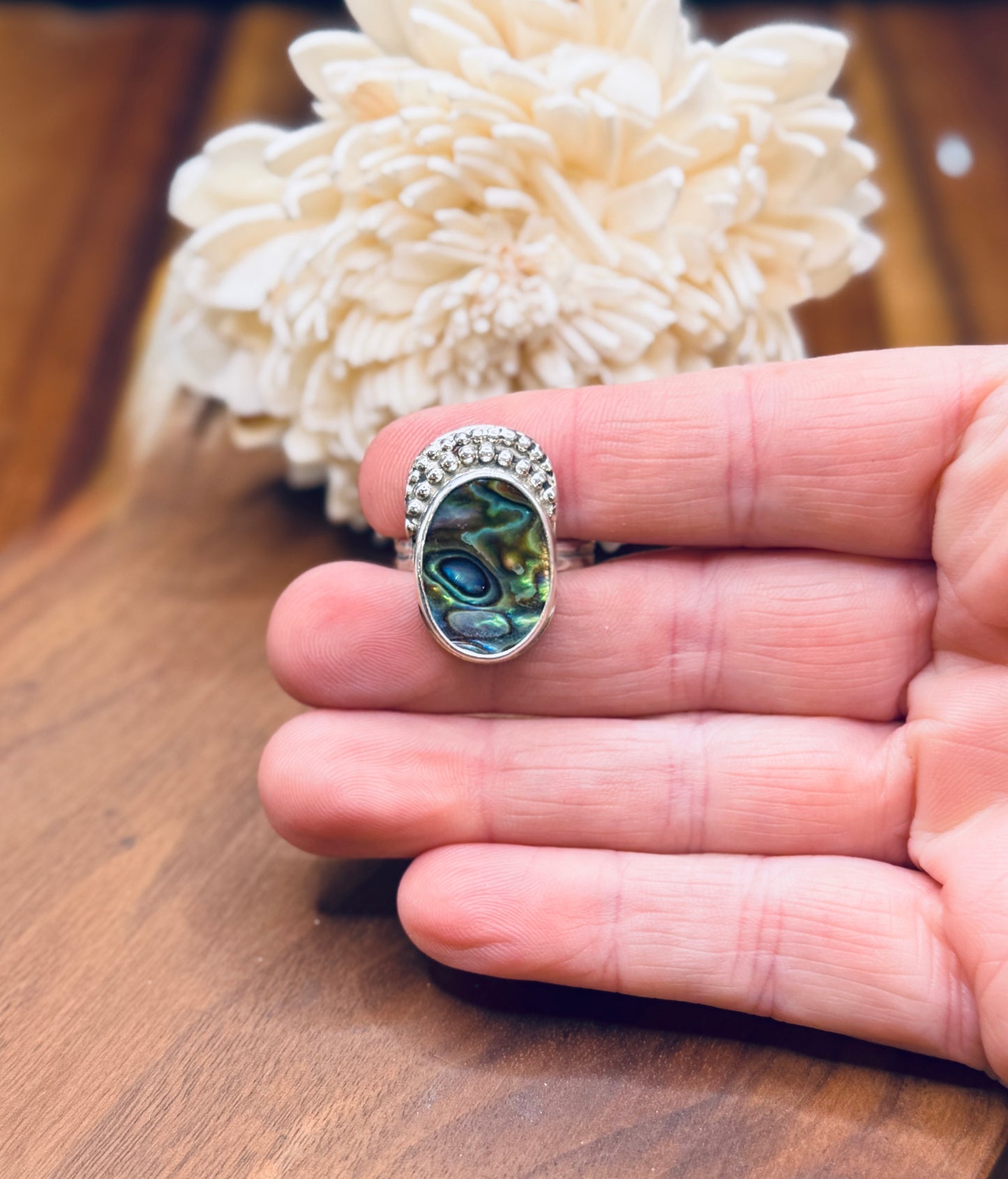 Sterling Silver Abalone Ring
