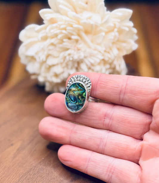 Sterling Silver Abalone Ring
