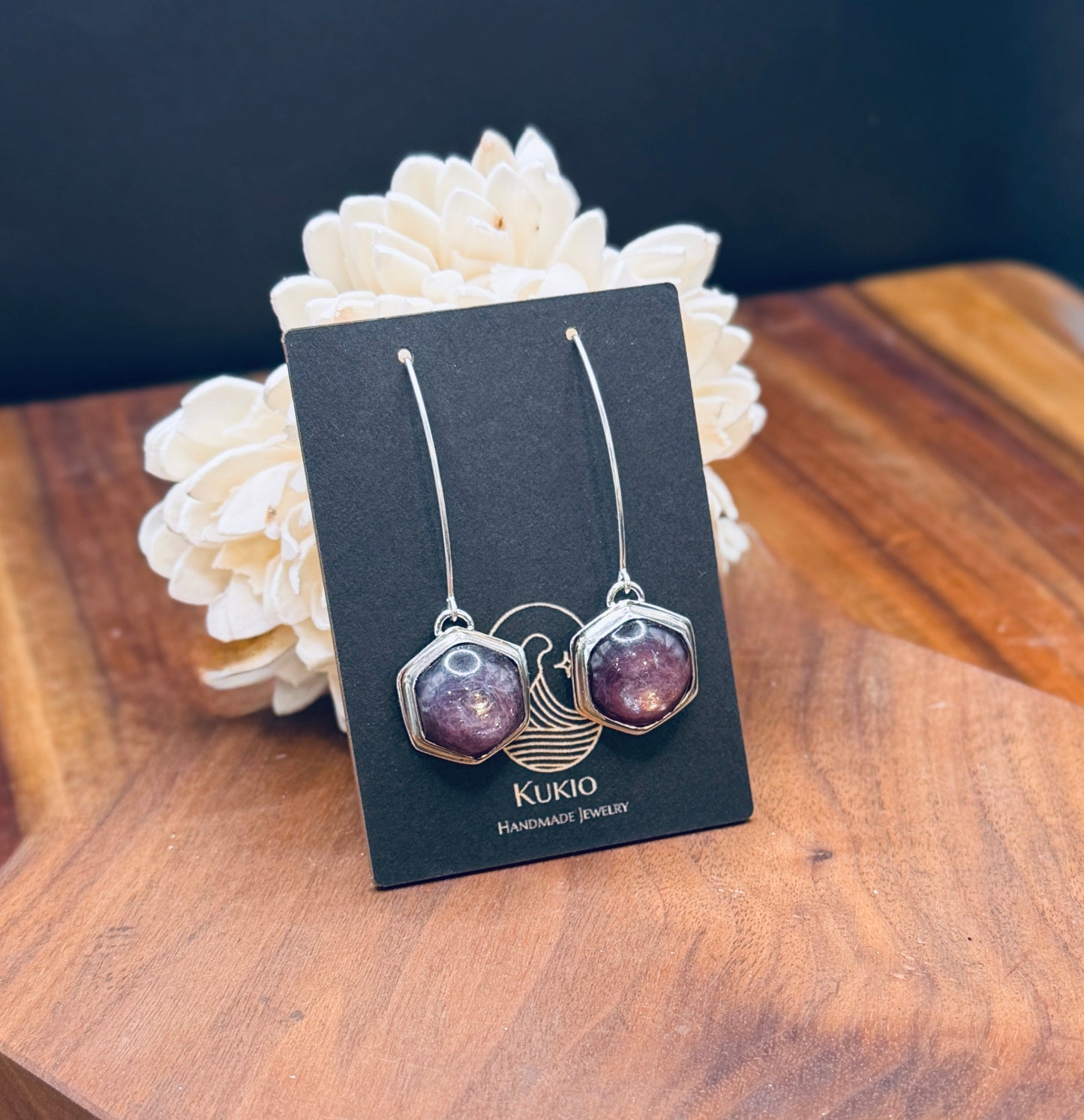 Sterling Silver Lepidolite Earrings