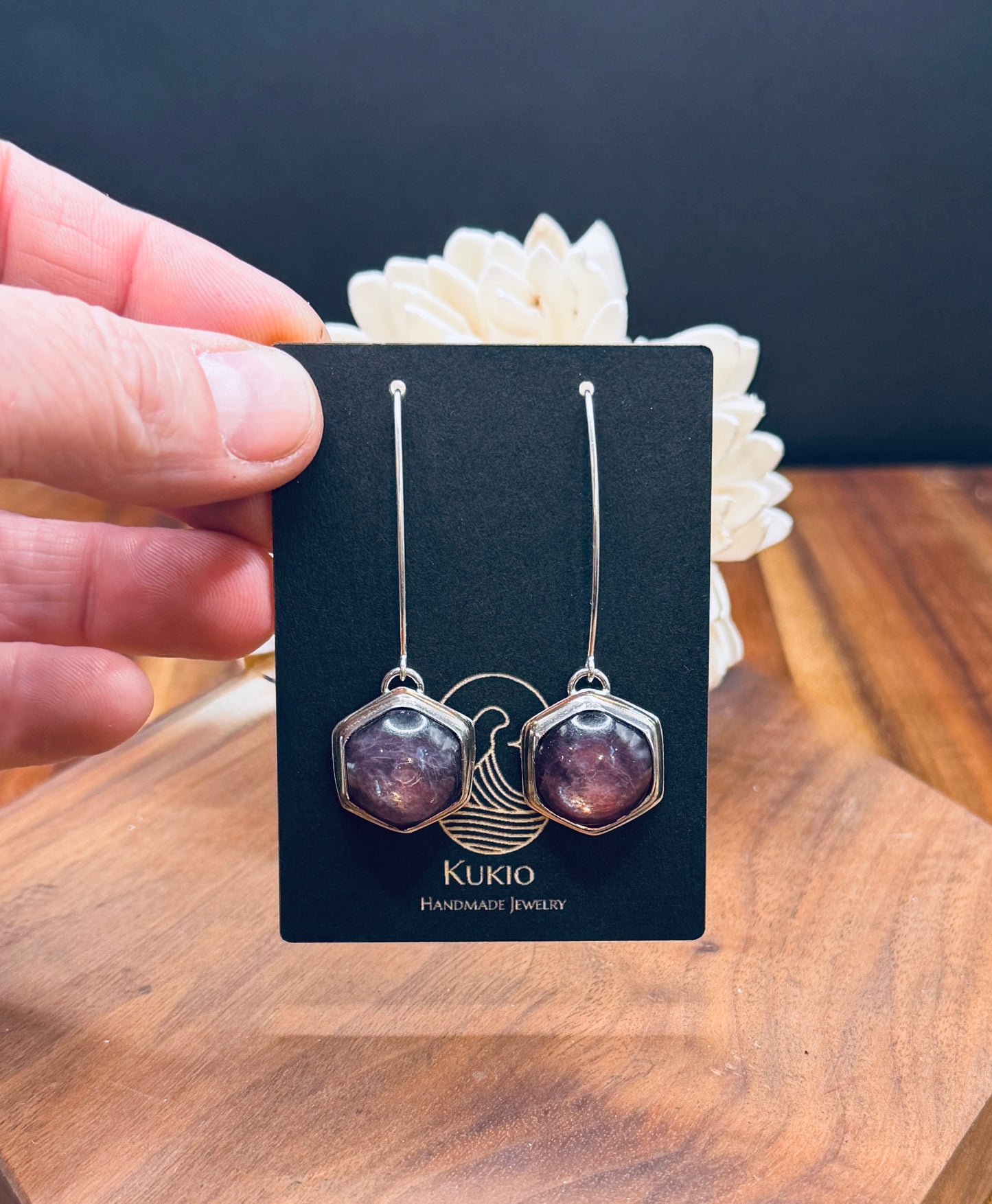 Sterling Silver Lepidolite Earrings