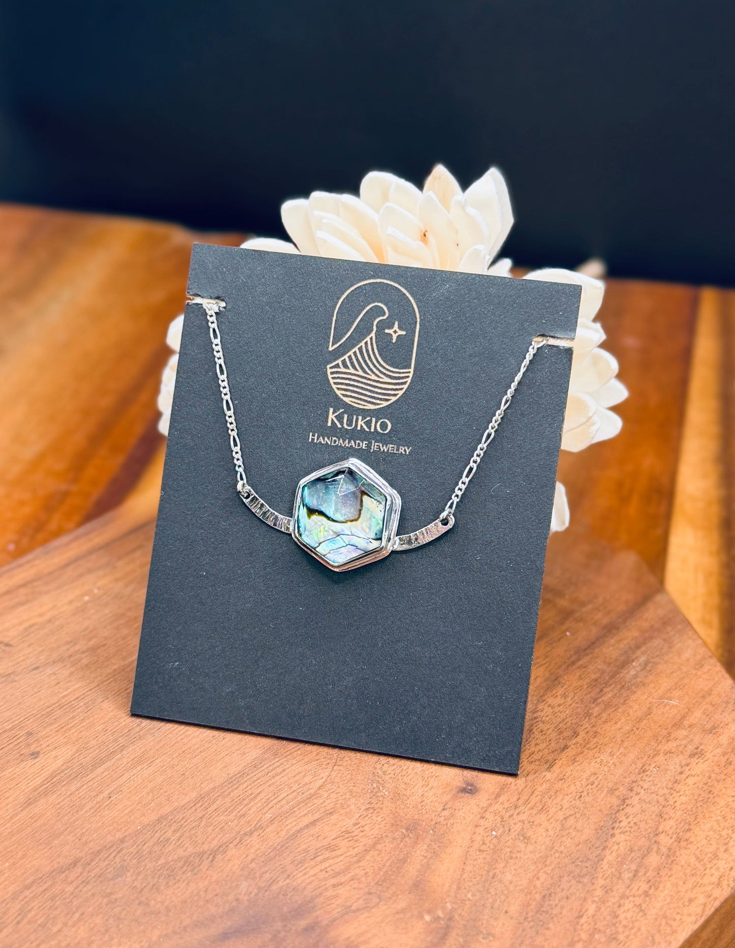 Sterling Silver Abalone Doublet Necklace