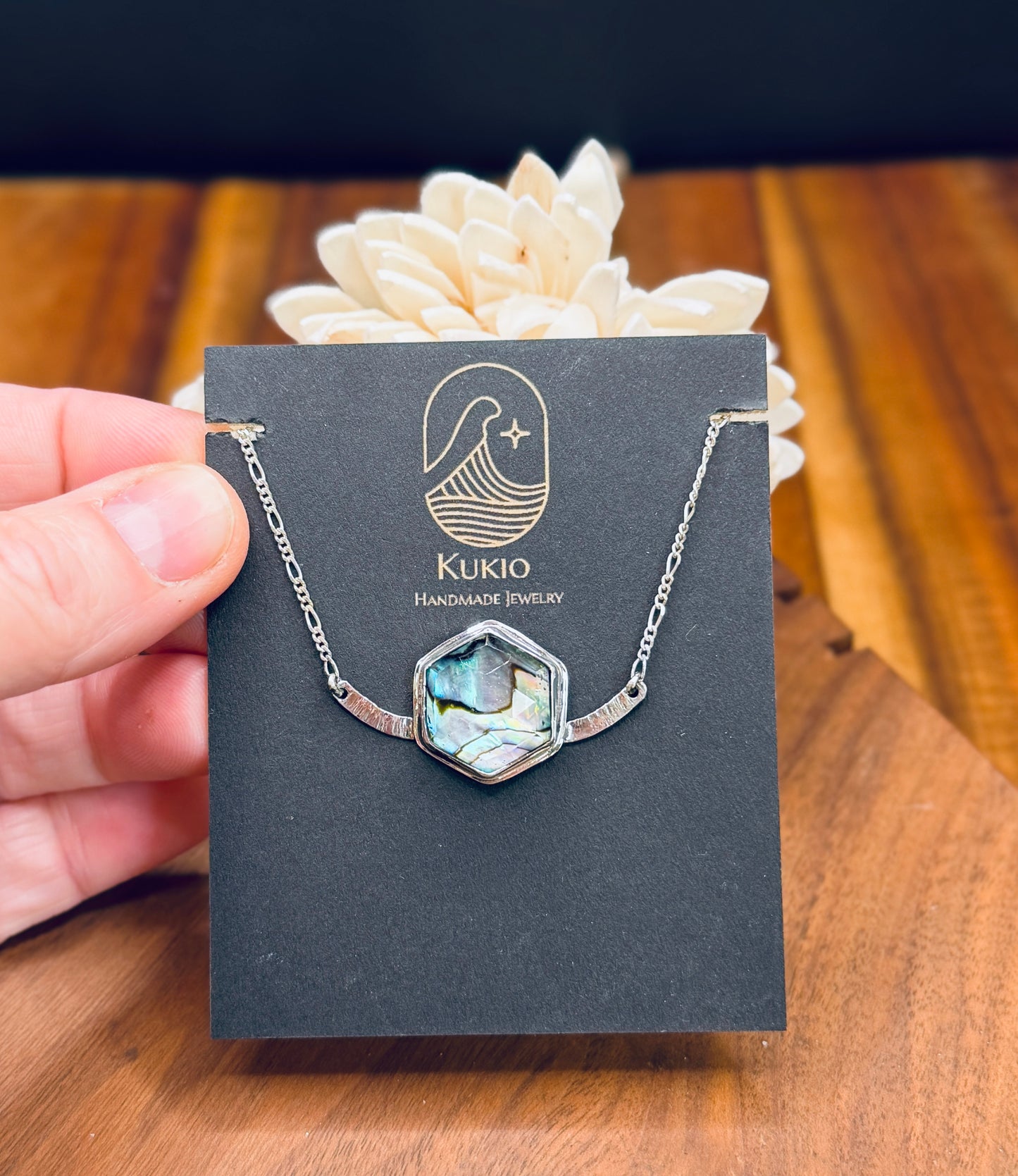Sterling Silver Abalone Doublet Necklace