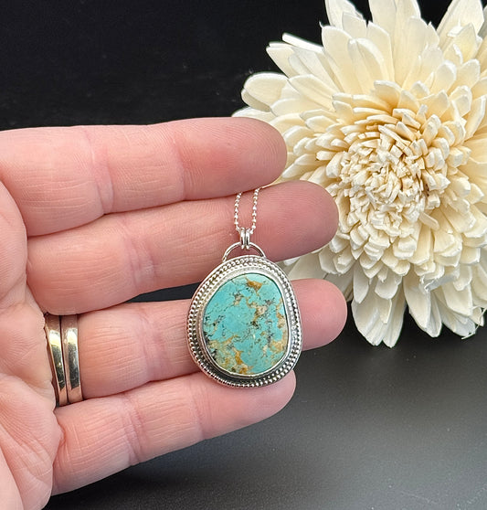 Sterling Silver Fox Turquoise Pendant