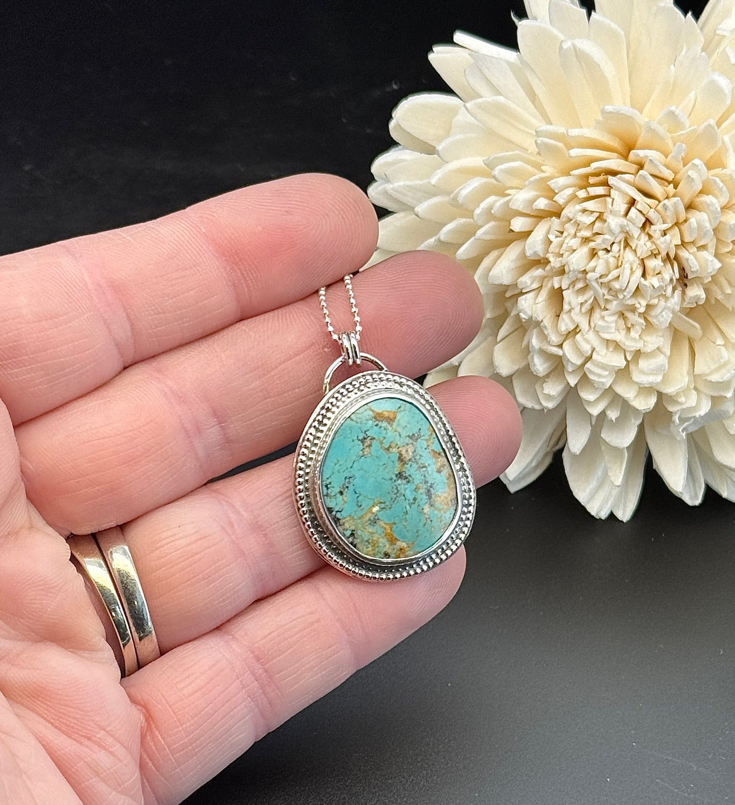 Sterling Silver Fox Turquoise Pendant