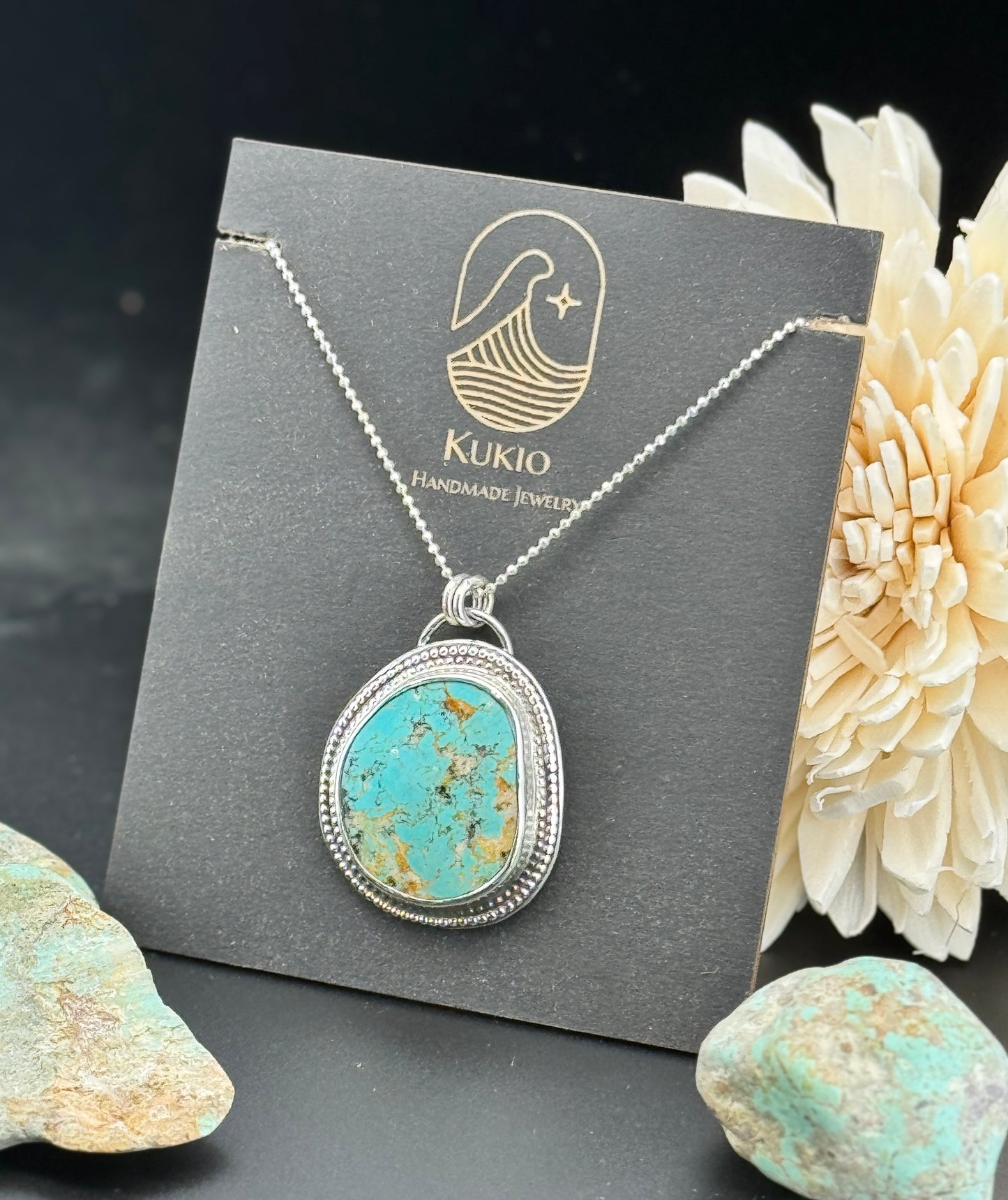 Sterling Silver Fox Turquoise Pendant
