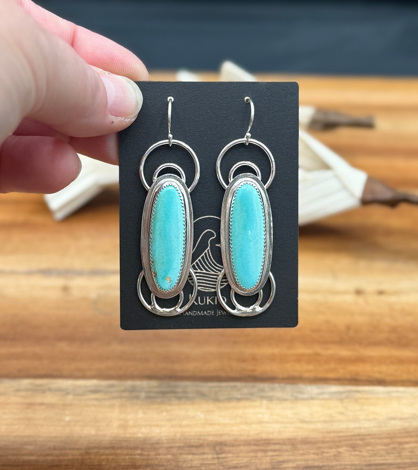 P. Turquoise Sterling Silver Earrings
