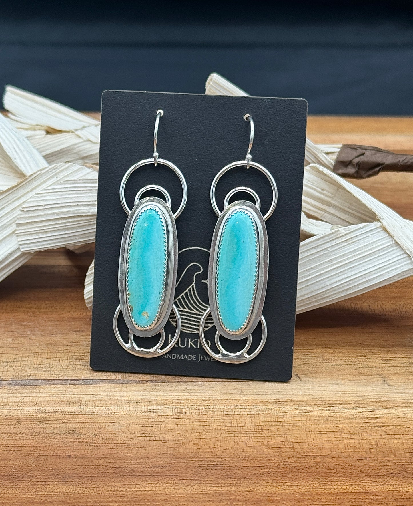 P. Turquoise Sterling Silver Earrings