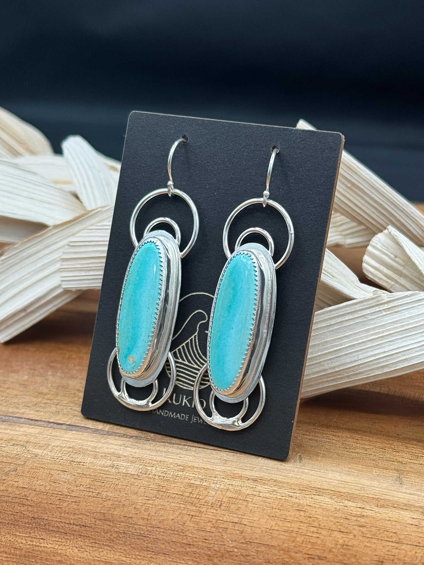 P. Turquoise Sterling Silver Earrings