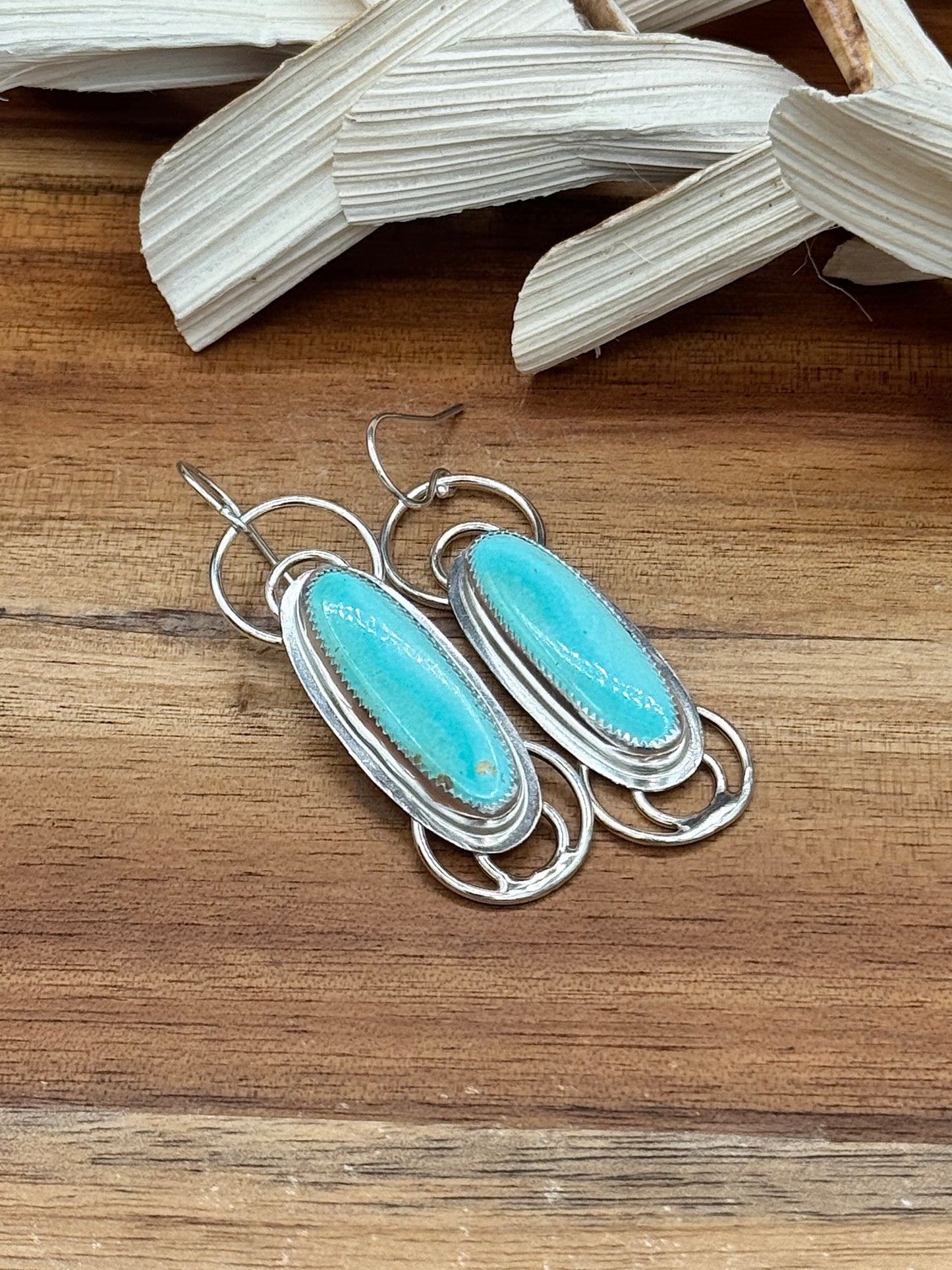 P. Turquoise Sterling Silver Earrings