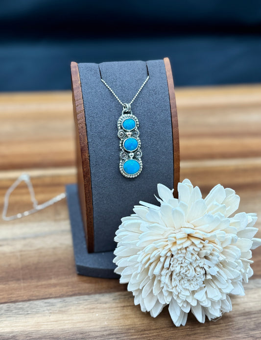 Triple Royston Turquoise Pendant