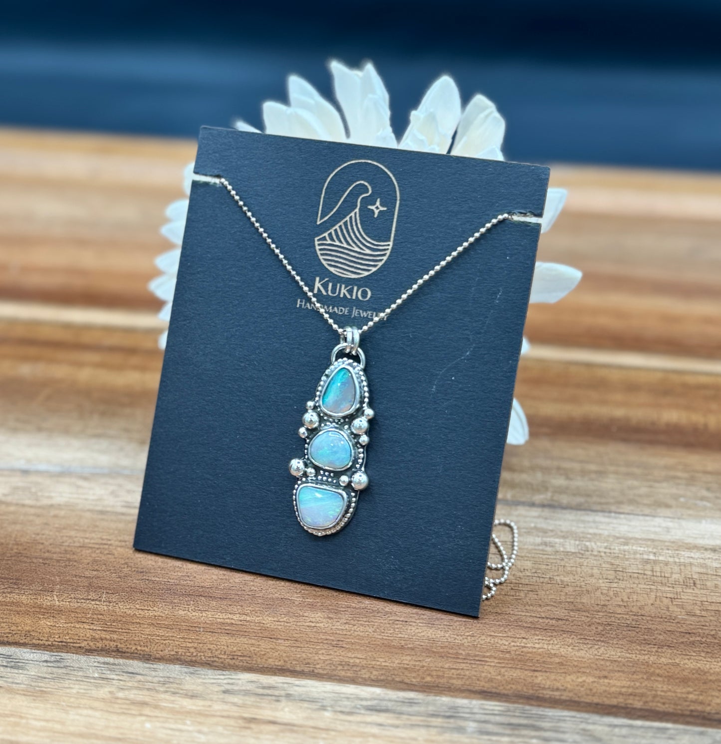 Triple Australian Opal Pendant