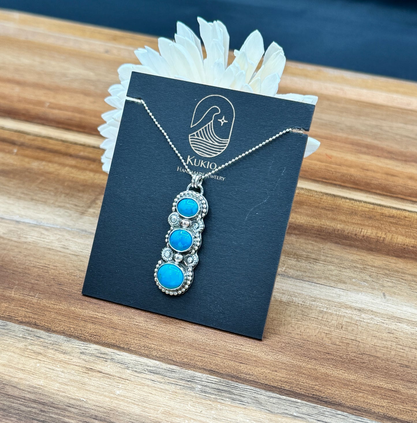 Triple Royston Turquoise Pendant