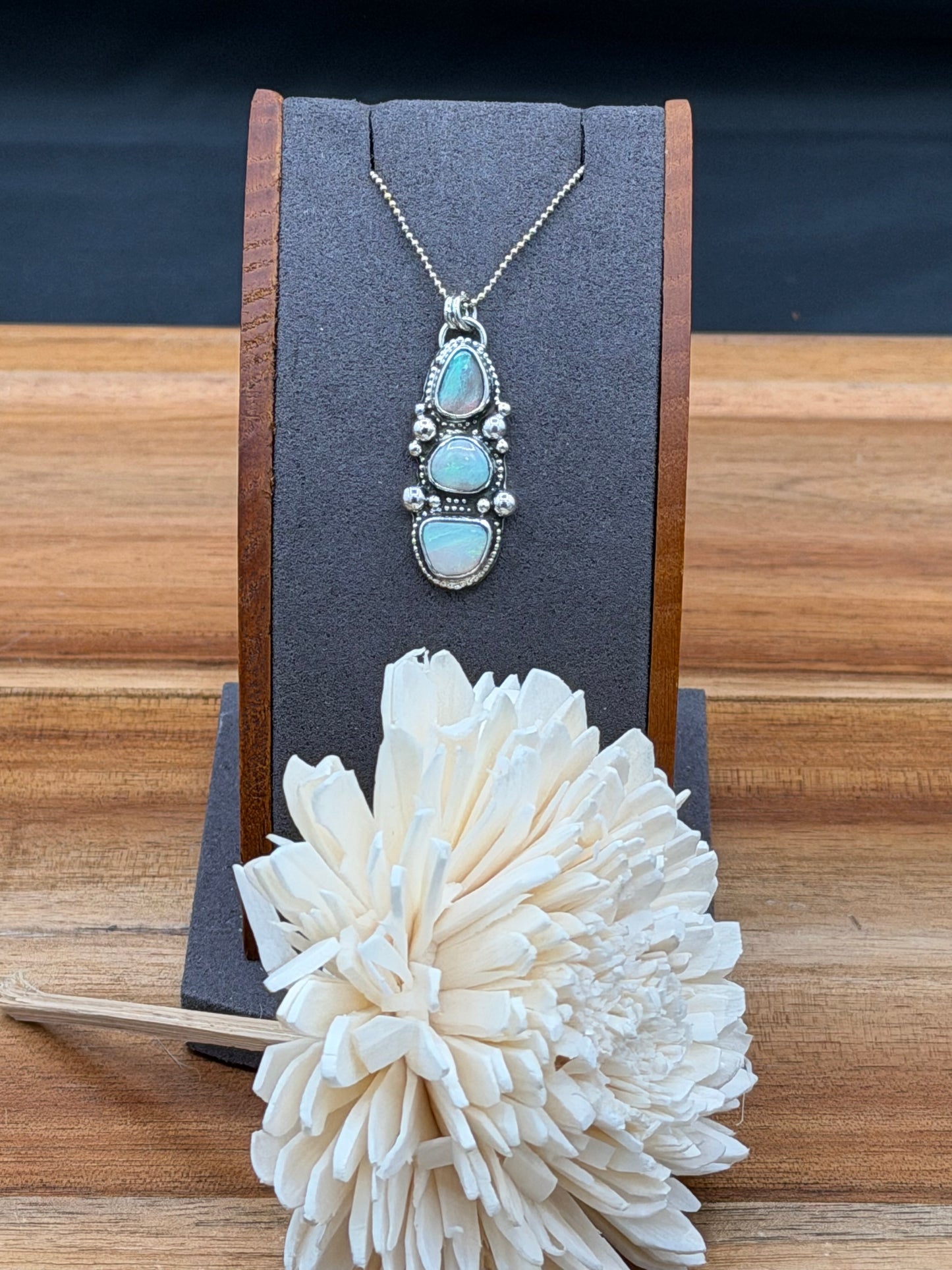 Triple Australian Opal Pendant