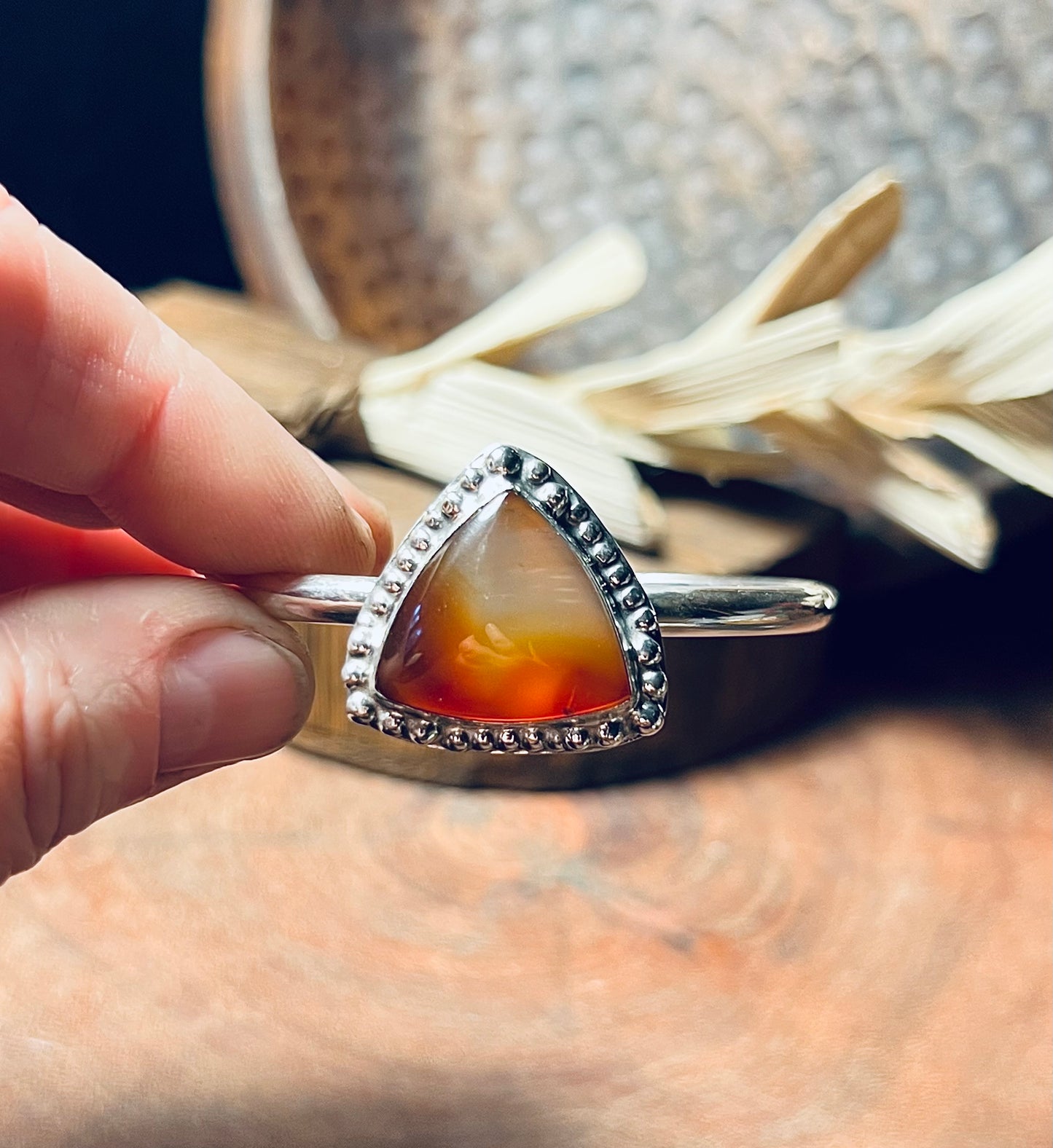 Montana Agate Sterling Silver Cuff