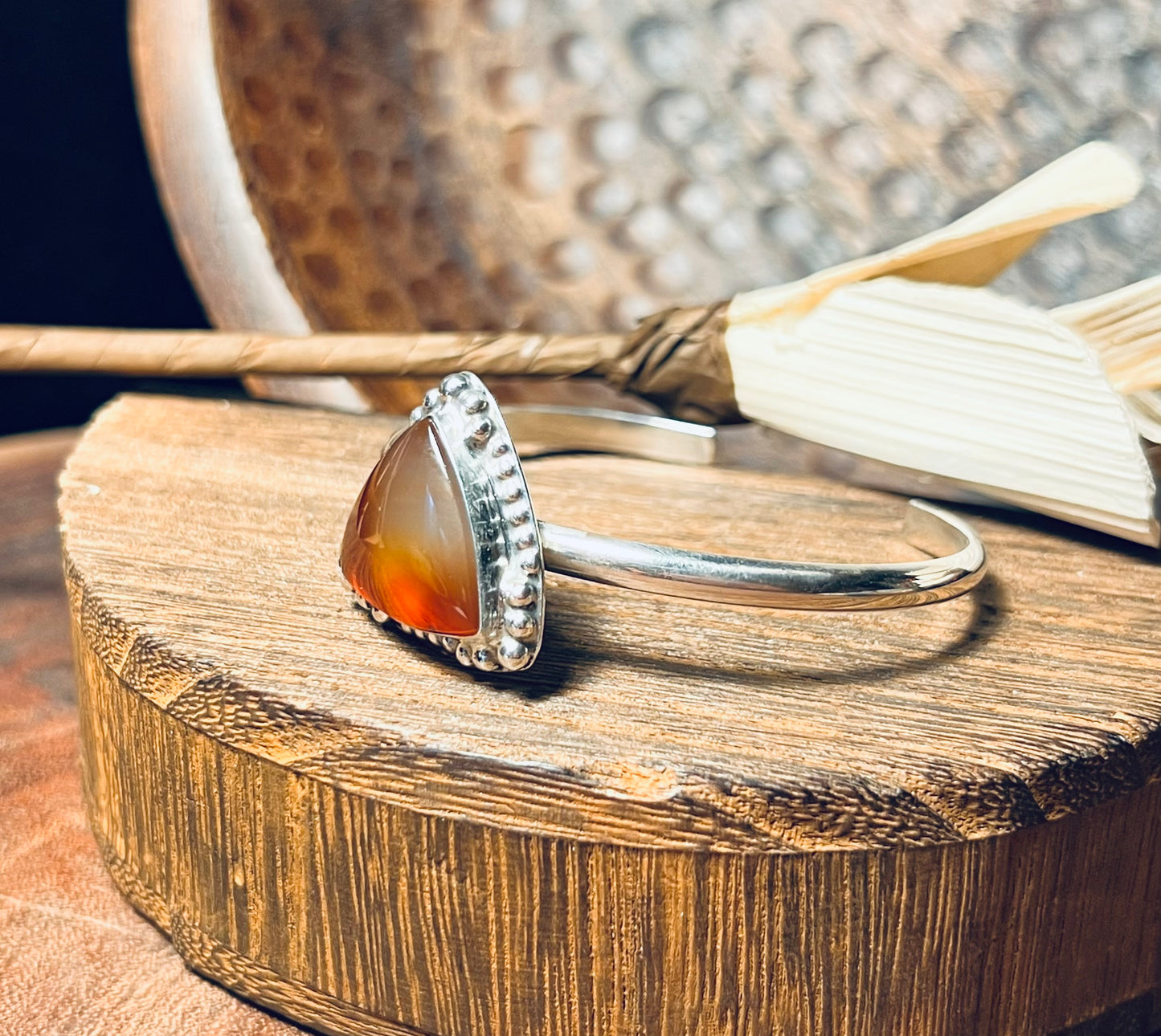 Montana Agate Sterling Silver Cuff