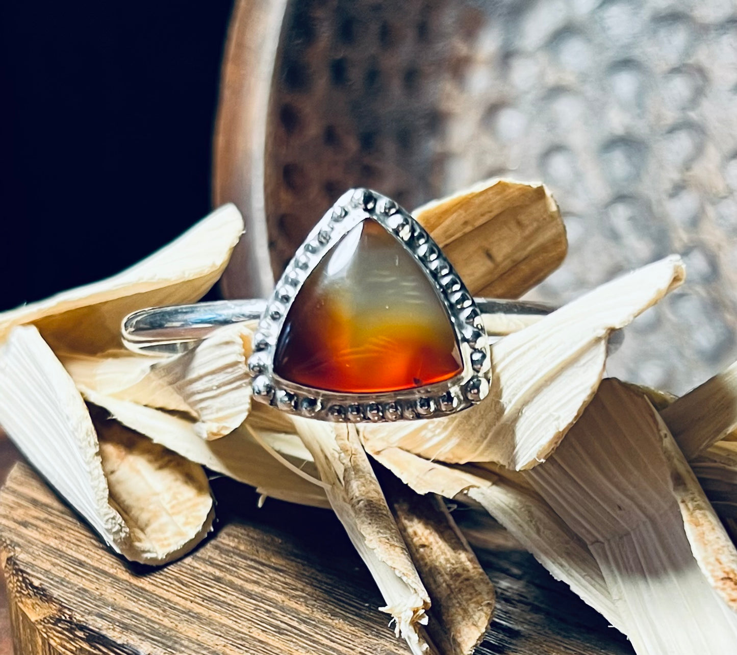 Montana Agate Sterling Silver Cuff