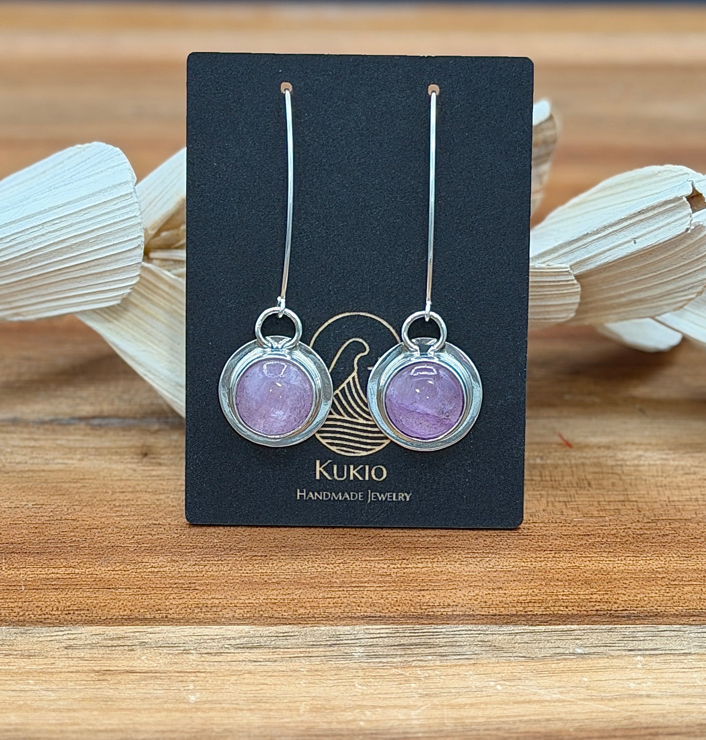 Sterling Silver Lavender Kunzite Earrings