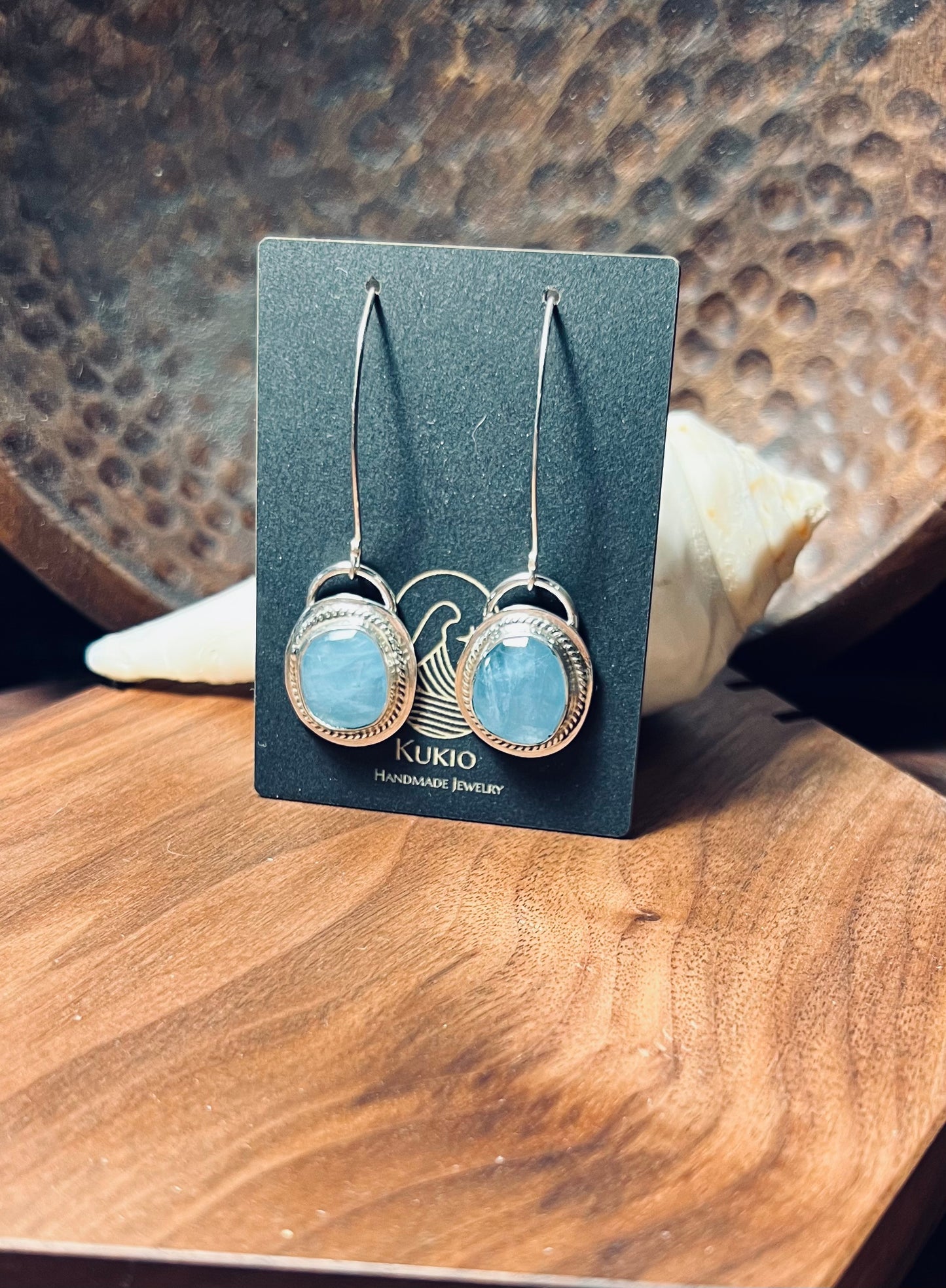 Sterling Silver Aquamarine Dangle Earrings