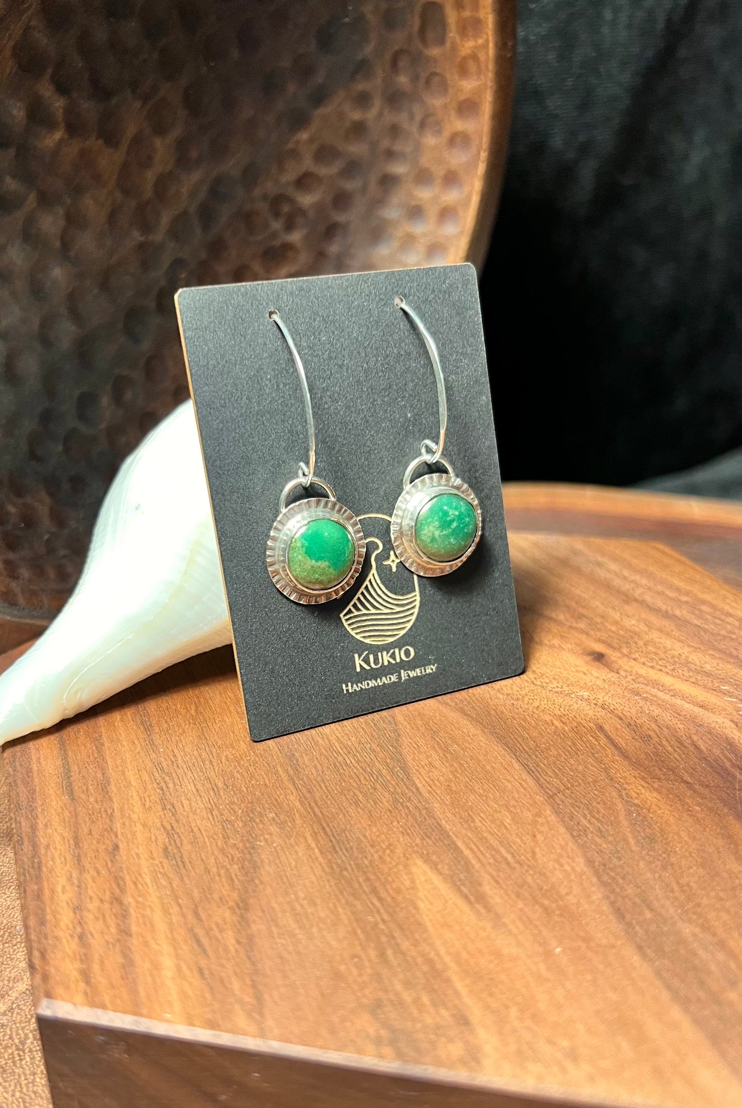 Sterling Silver Variscite Dangle Earrings