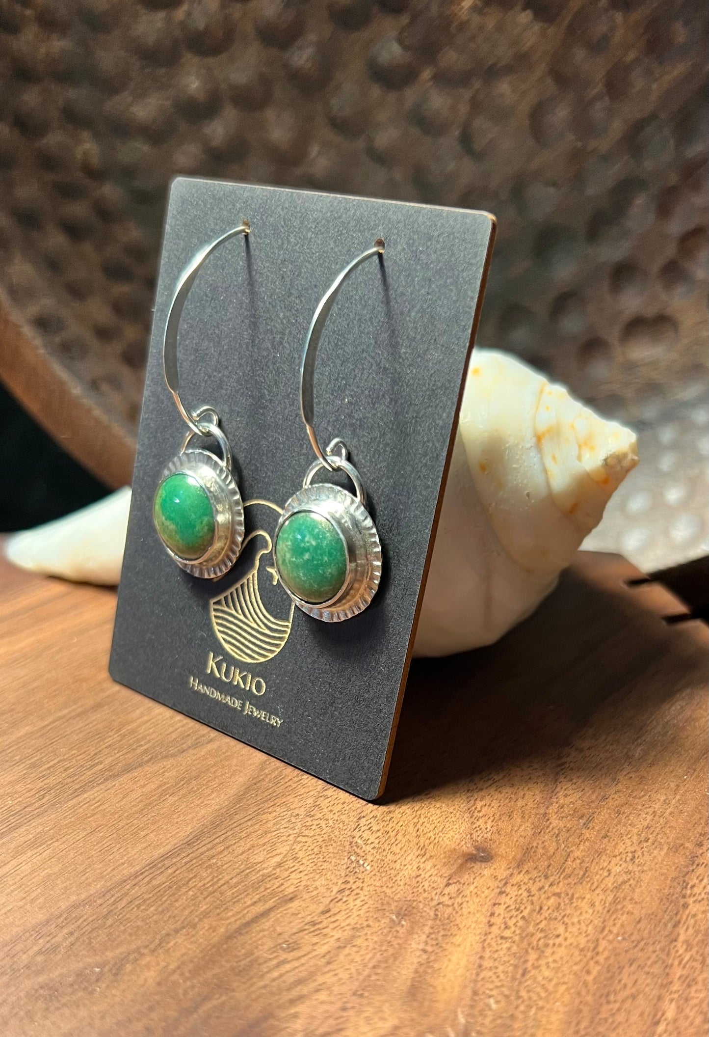 Sterling Silver Variscite Dangle Earrings