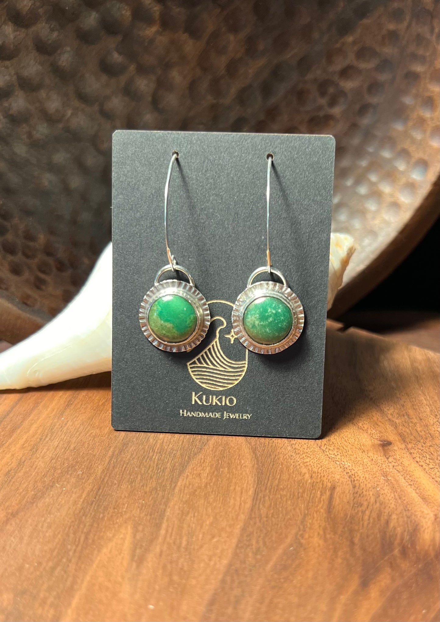 Sterling Silver Variscite Dangle Earrings