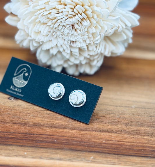 Sterling Silver Shiva Shell Earrings